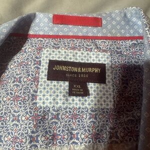 Johnston & Murphy Blue and White Patterned Shirt
